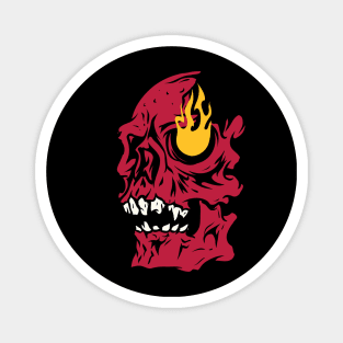 Skull fire Magnet